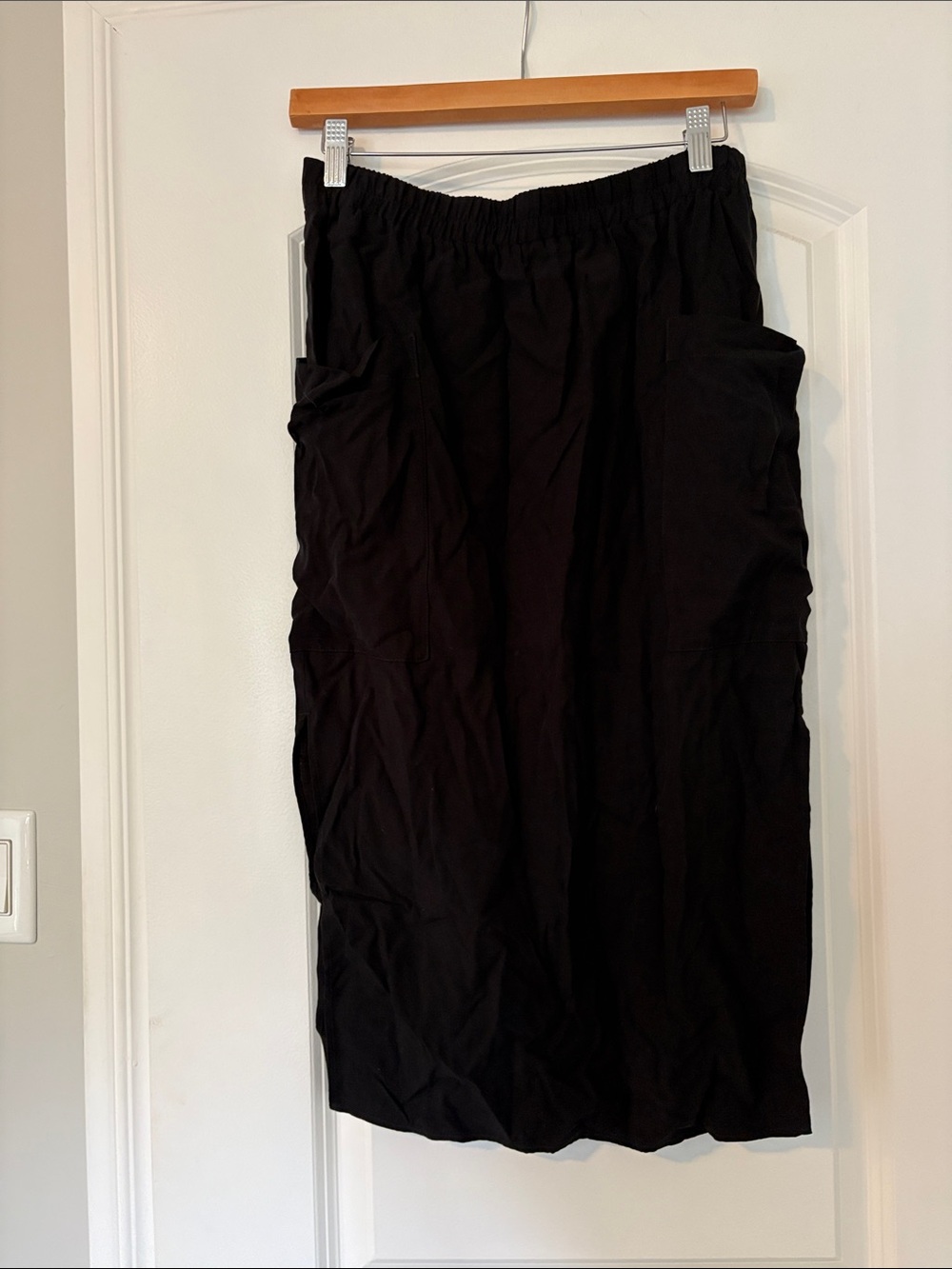 COS Black Cargo midi skirt